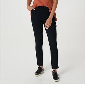 Isaac Mizrahi Live! TRUE DENIM Cargo jeans Black Regular 14